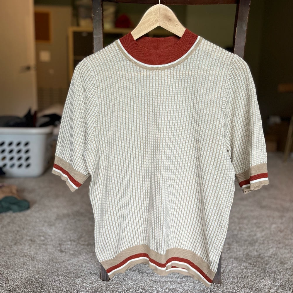 ModCloth (Polagram) Vintage-Inspired 3/4 Sleeve Sweater